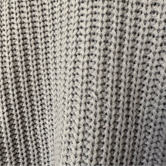 Jessica Simpson Pale Blue Pom Pom Style Bell Sleeves Sweater Crewneck — Size L - Picture 5 of 8